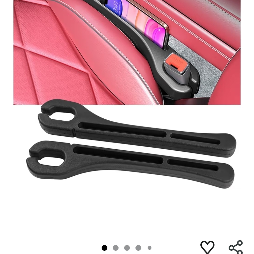 Black Car Seat Gap Filler Set